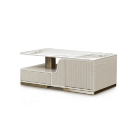 Bàn trà mặt đá luxury BT8829-13 được chụp góc nghiêng trên nền trắng, nổi bật vẻ đẹp hiện đại và sang trọng. Mặt bàn đá vâ…