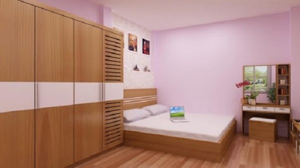 Bộ giường tủ gỗ công nghiệp MDF màu sắc đa dạng phù hợp phòng ngủ hiện đại 2026