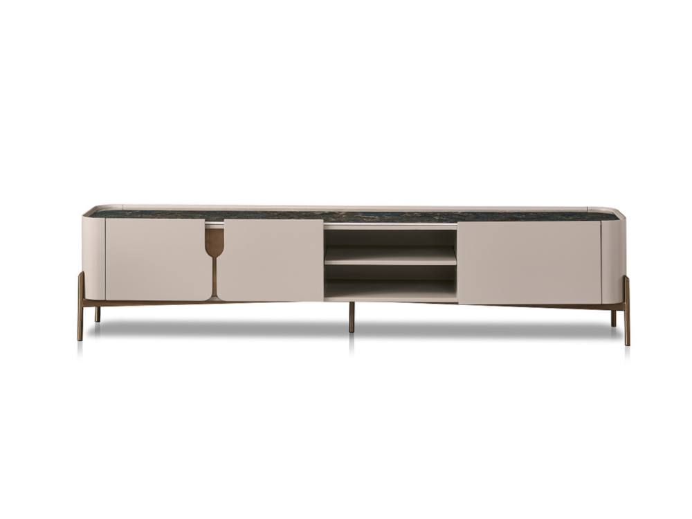 Hình ảnh chụp chính diện Kệ Tivi Mặt Đá Sang Trọng KT8808-20, thể hiện rõ tổng thể sản phẩm với chiều dài ấn tượng. Kệ có…
