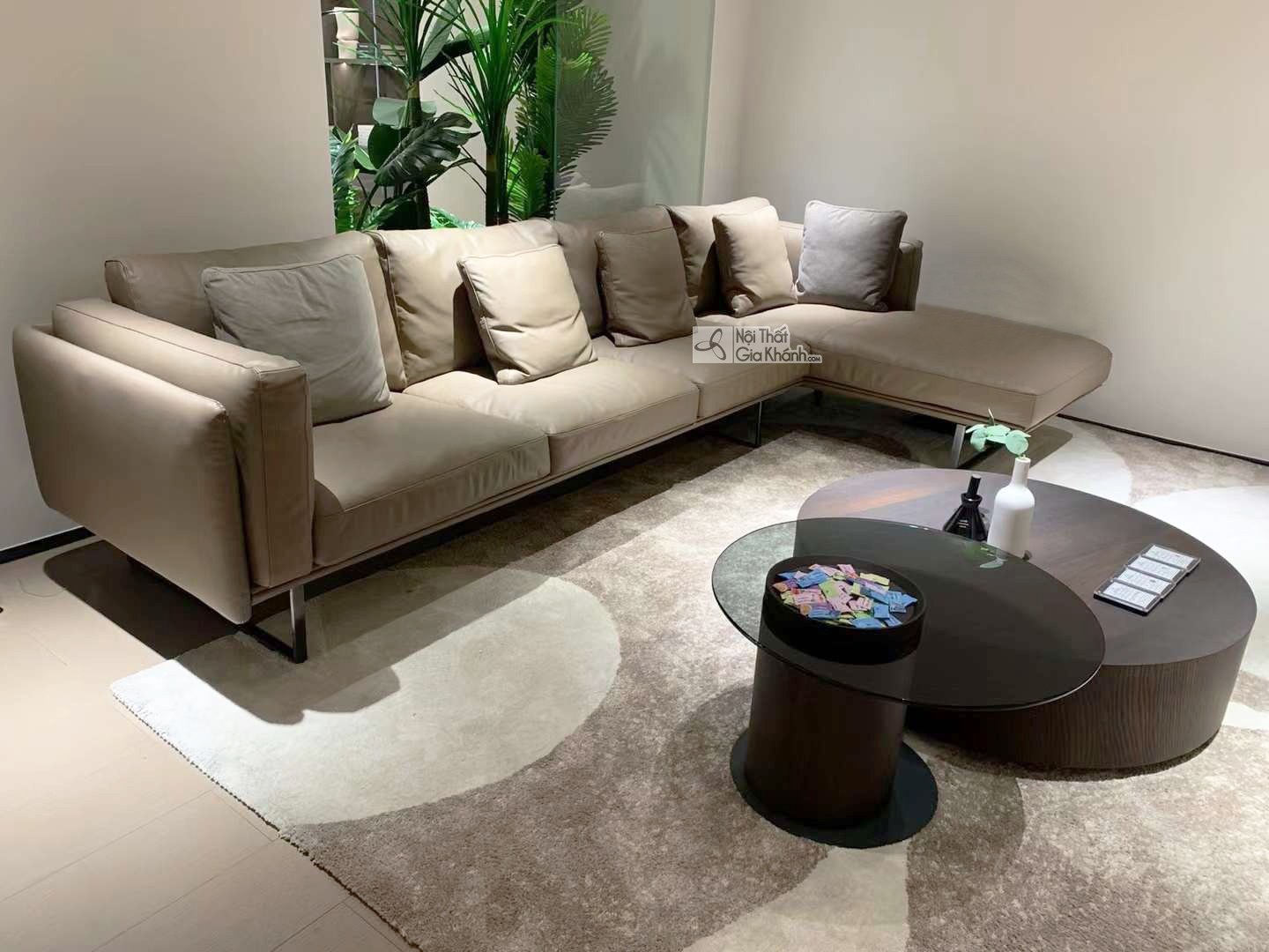 Sofa góc trái phong cách Ý tối giản cho chung cư