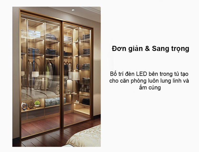 Tủ áo cánh kính TU001CK
