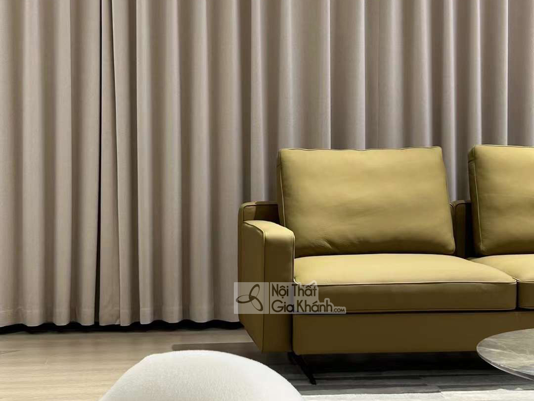 Sofa màu vàng mustard điểm nhấn ấm áp cho phòng khách