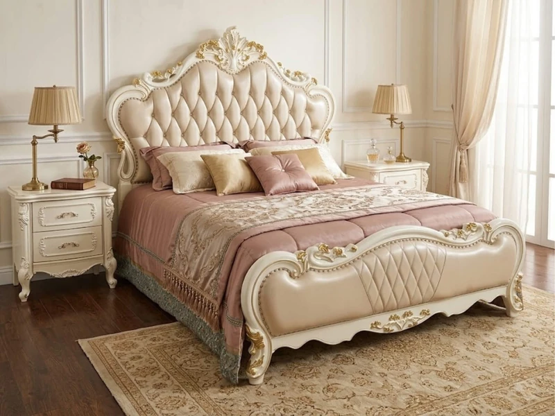 Giường Ngủ PRINCESS ÉLODIE - Giường Tân Cổ Điển Nhập Khẩu 1M8 GIB16-18