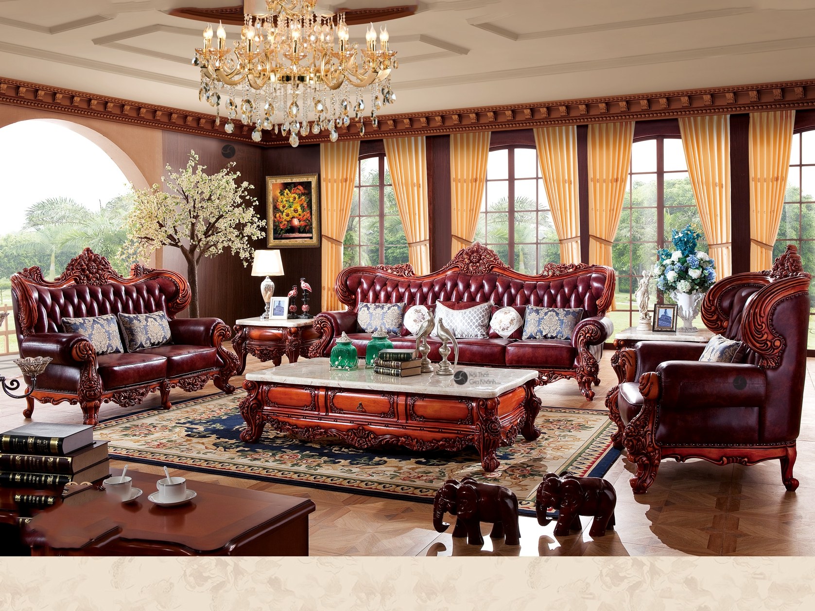 bo sofa co dien biet thu nhap khau italia bh8128
