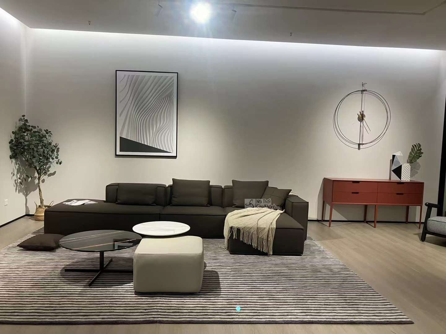 Bộ sofa góc trái phong cách Ý SF1801B