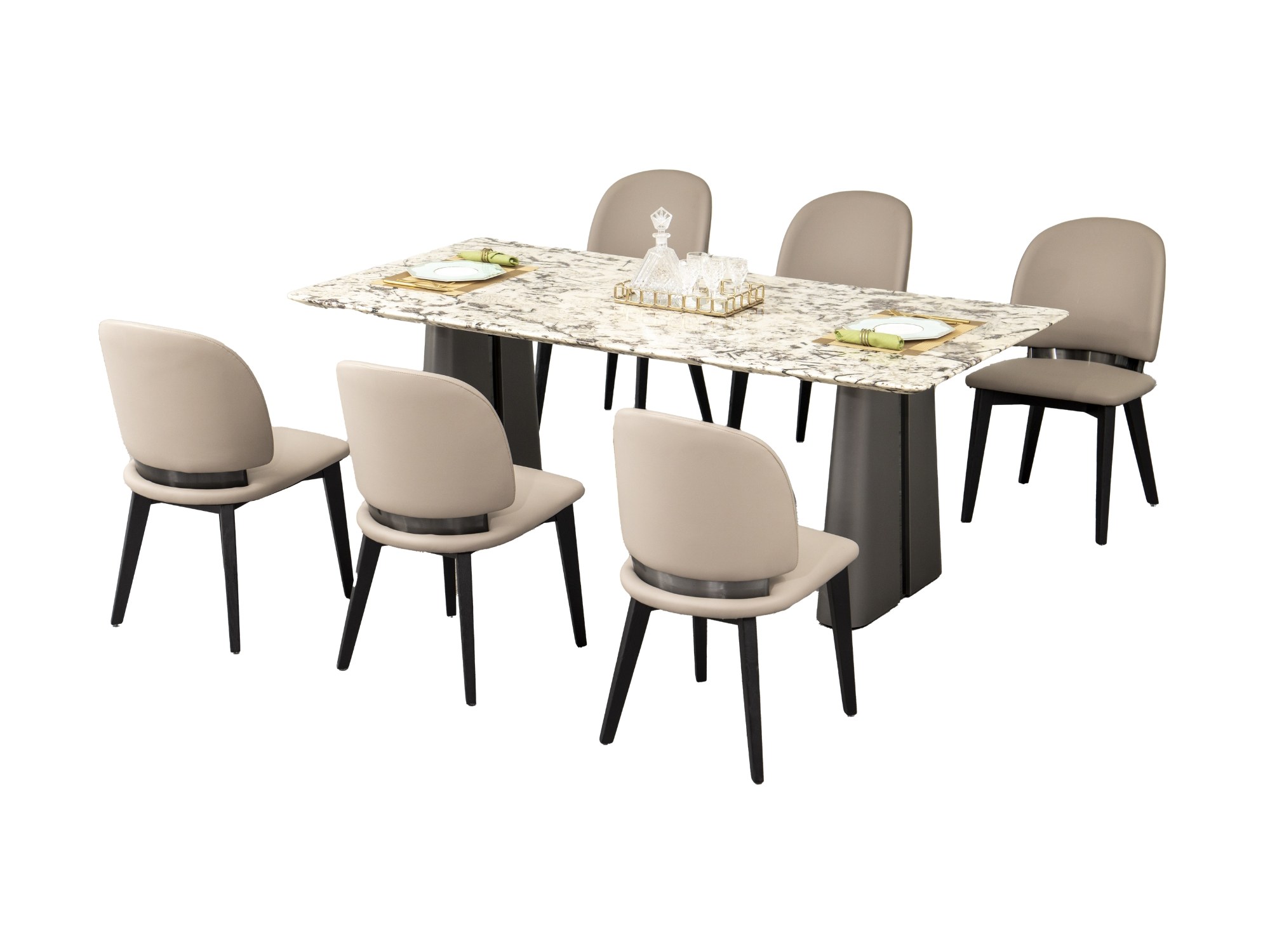 Bộ Bàn Ăn 6 Ghế Hiện Đại Cao Cấp BATYG680-20
