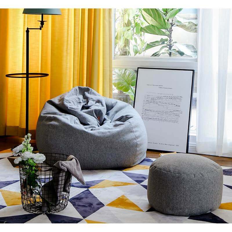 Sofa không chân hình hạt đậu êm ái cho góc thư giãn phong cách Nhật