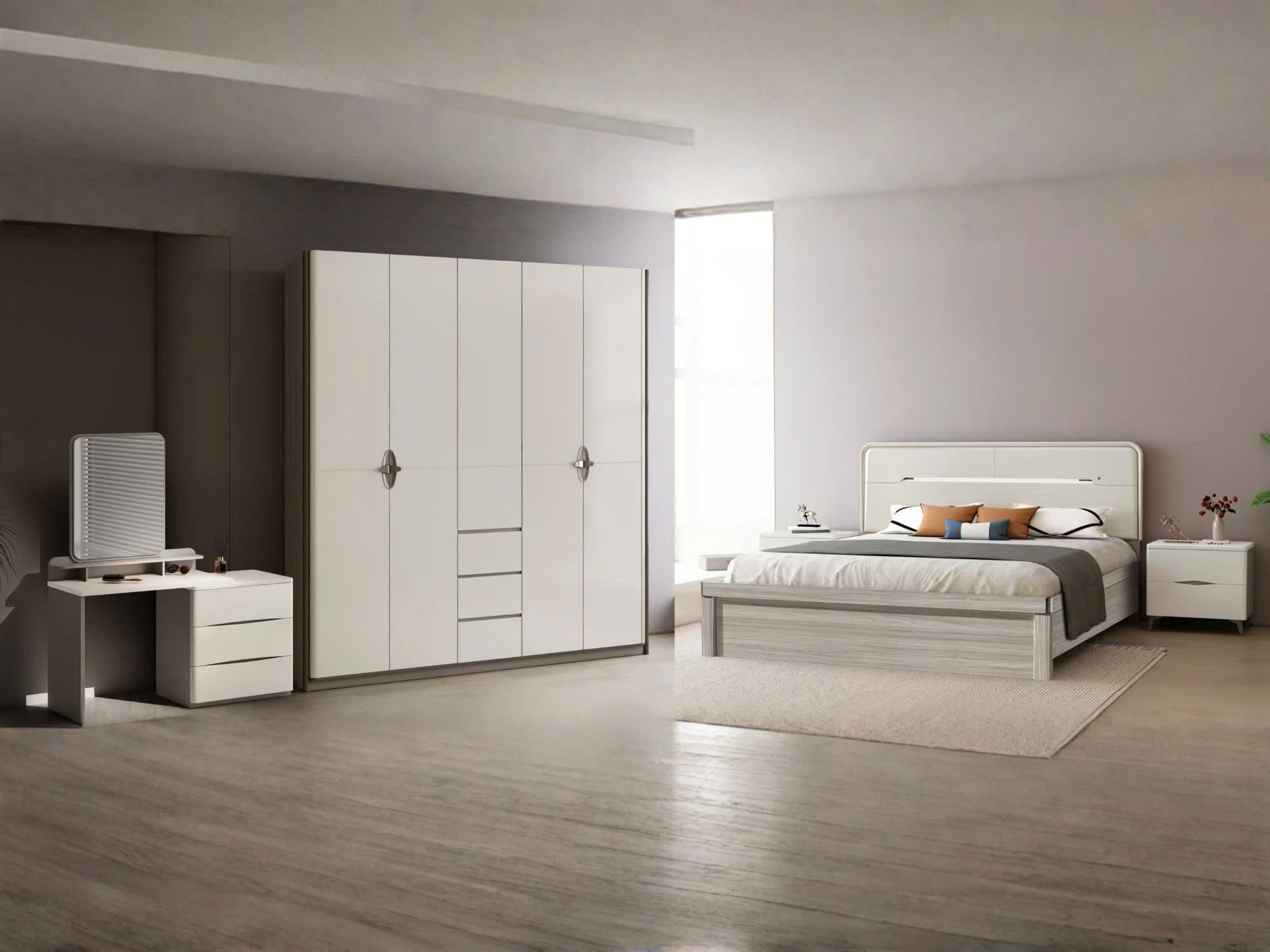 Bộ Giường Tủ Hiện Đại Phong Cách Italy BG2A-2-15