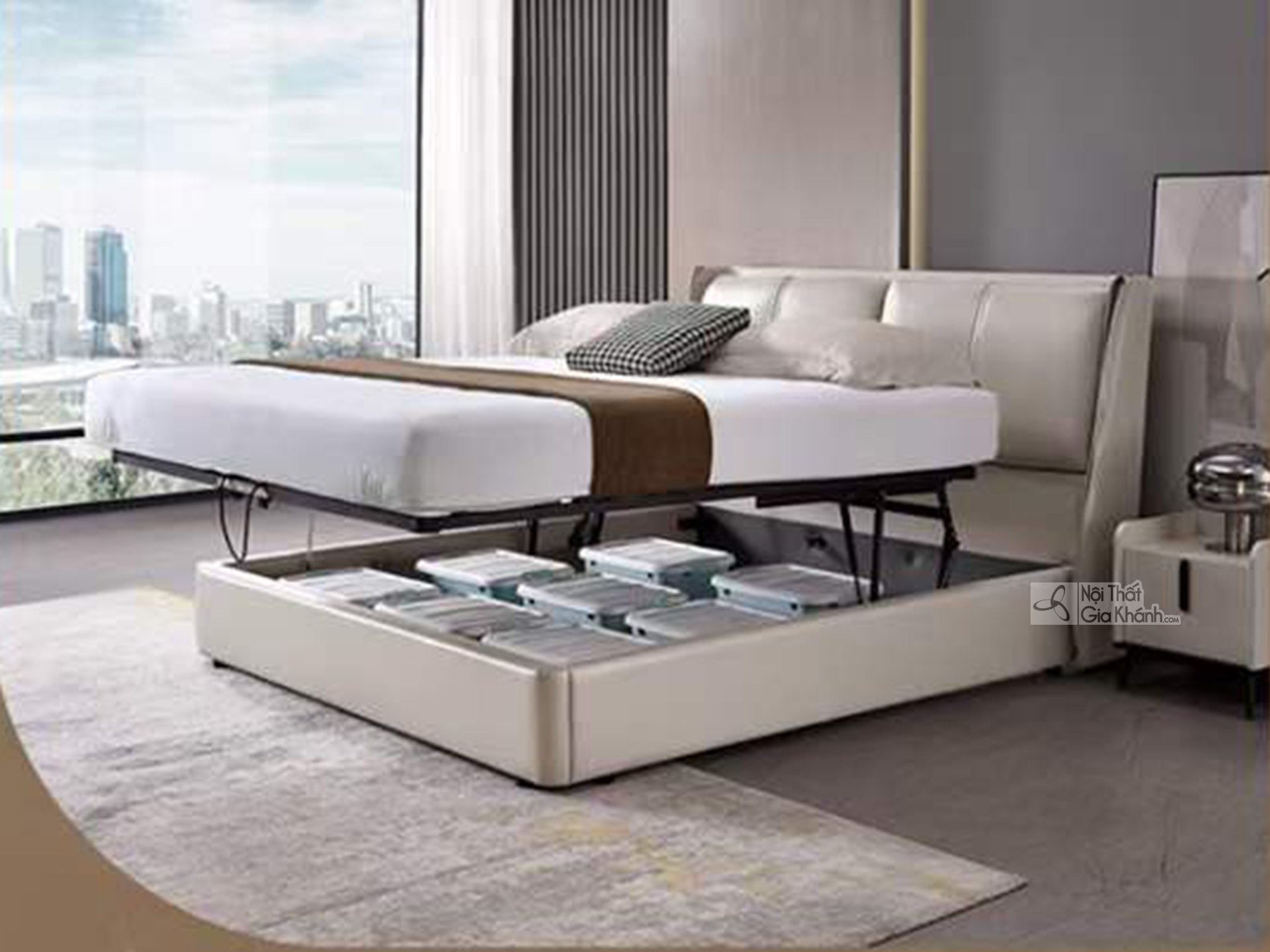 Giường Ngủ Da Cao Cấp Thông Minh GI01GK-18 giá 25 triệu