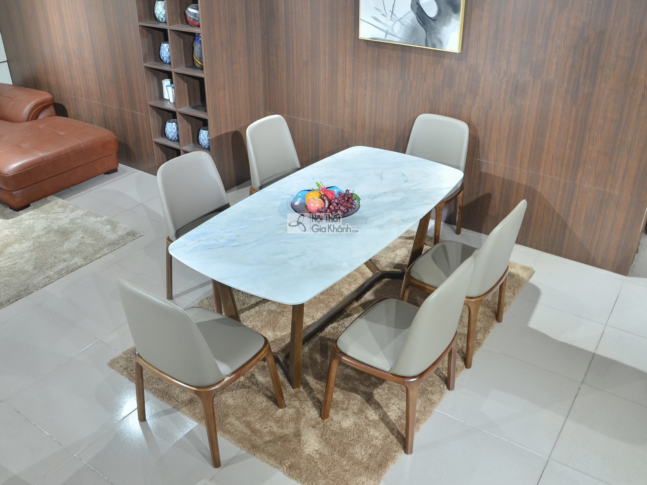 BỘ BÀN GHẾ ĂN MẶT ĐÁ CHỐNG XƯỚC BATN012-1