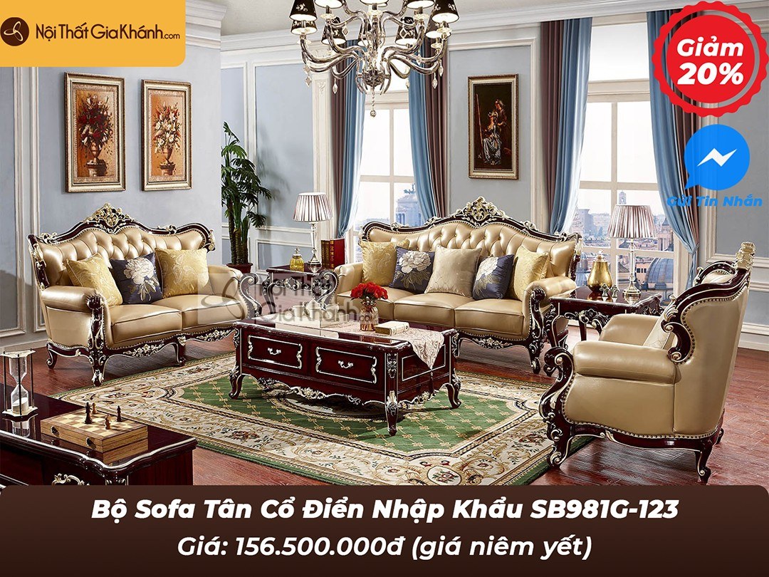 bo sofa 123 tan co dien nhap khau sb981g 123