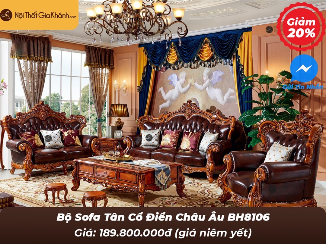 bo sofa co dien cao cap nhap khau chau au bh8106