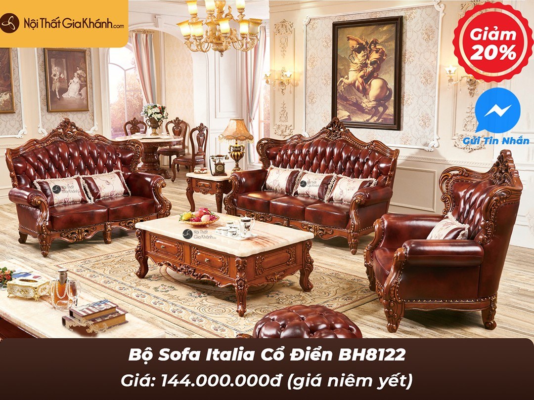 bo sofa co dien nhap khau italia bh8122