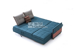 Sofa SF272B-4 đã hoàn toàn mở rộng thành một chiếc giường ngủ tiện lợi, chụp từ góc trên bên phải. Bề mặt giường phẳng, rộ…
