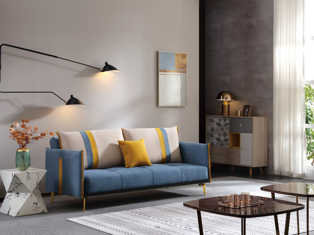 Sofa Giường Khung Sắt Đa Năng 2m Cho Phòng Khách Hiện Đại SF197-2G