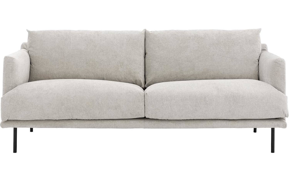 Sofa băng Michelle SF-452 bọc vải màu be nhạt, chụp chính diện từ phía trước. Ghế có hai đệm ngồi và hai tựa lưng rời, man…