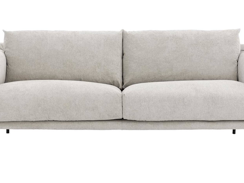 Sofa băng Michelle SF-452 bọc vải màu be nhạt, chụp chính diện từ phía trước. Ghế có hai đệm ngồi và hai tựa lưng rời, man…