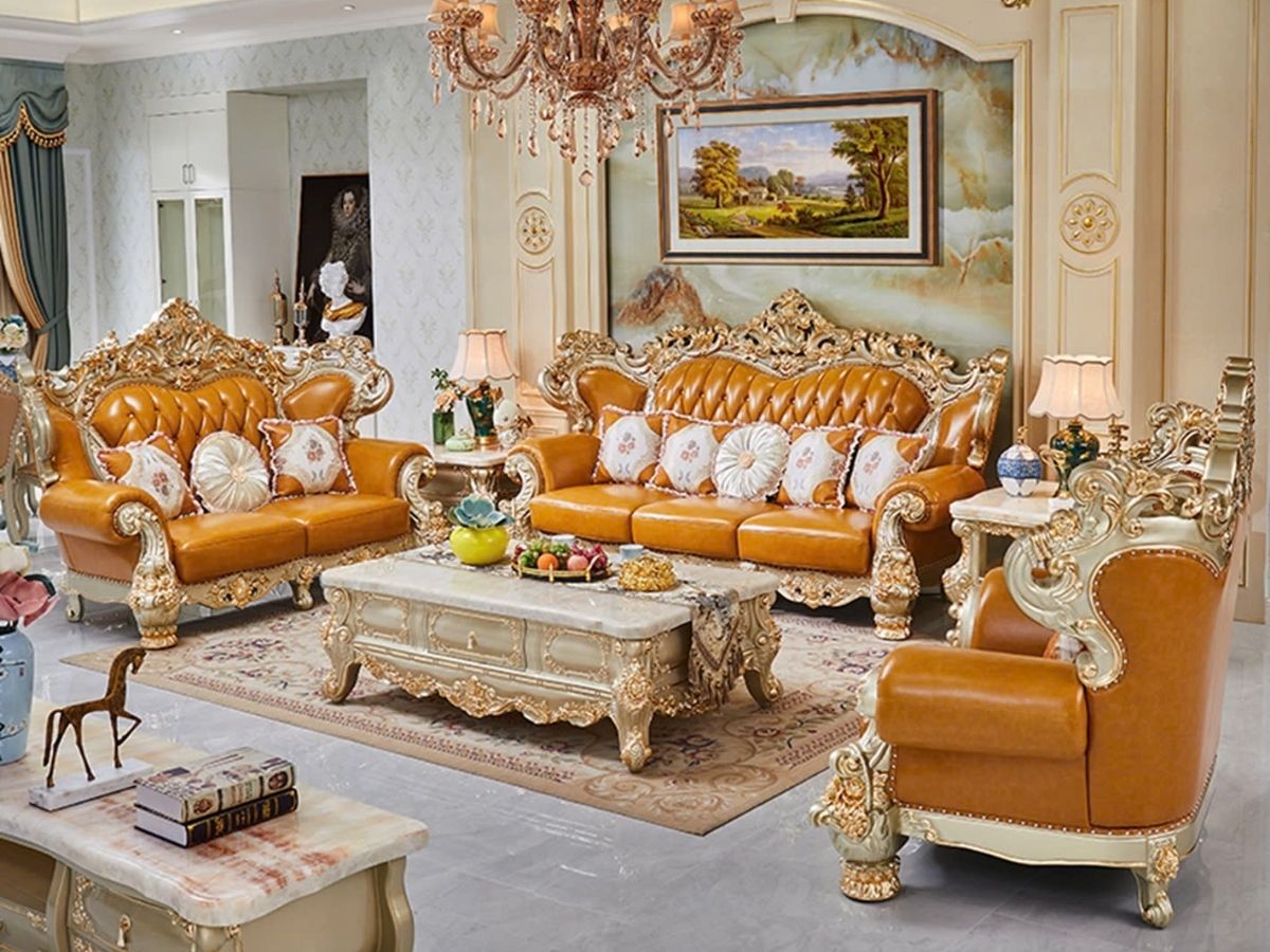 Sofa cổ điển khung gỗ sồi nhập khẩu kháng mối tự nhiên tại Gia Khánh