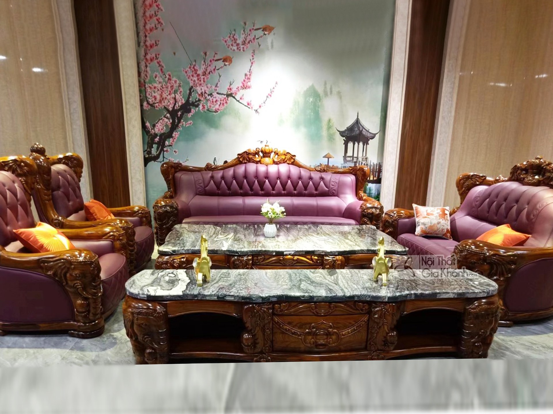 Showroom sofa gỗ nhập khẩu Gia Khánh Hà Nội 5000m2