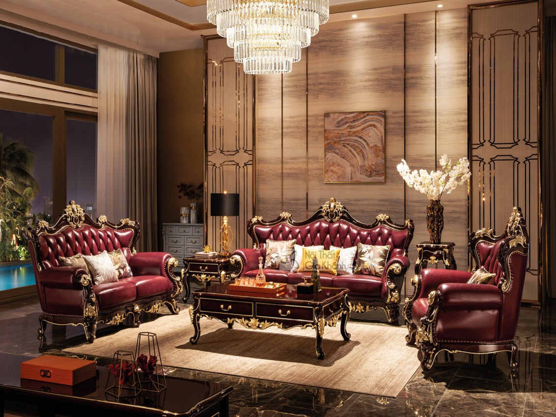 Sofa Góc Tân Cổ Điển Thượng Lưu Cho Phòng Khách SB905-3B