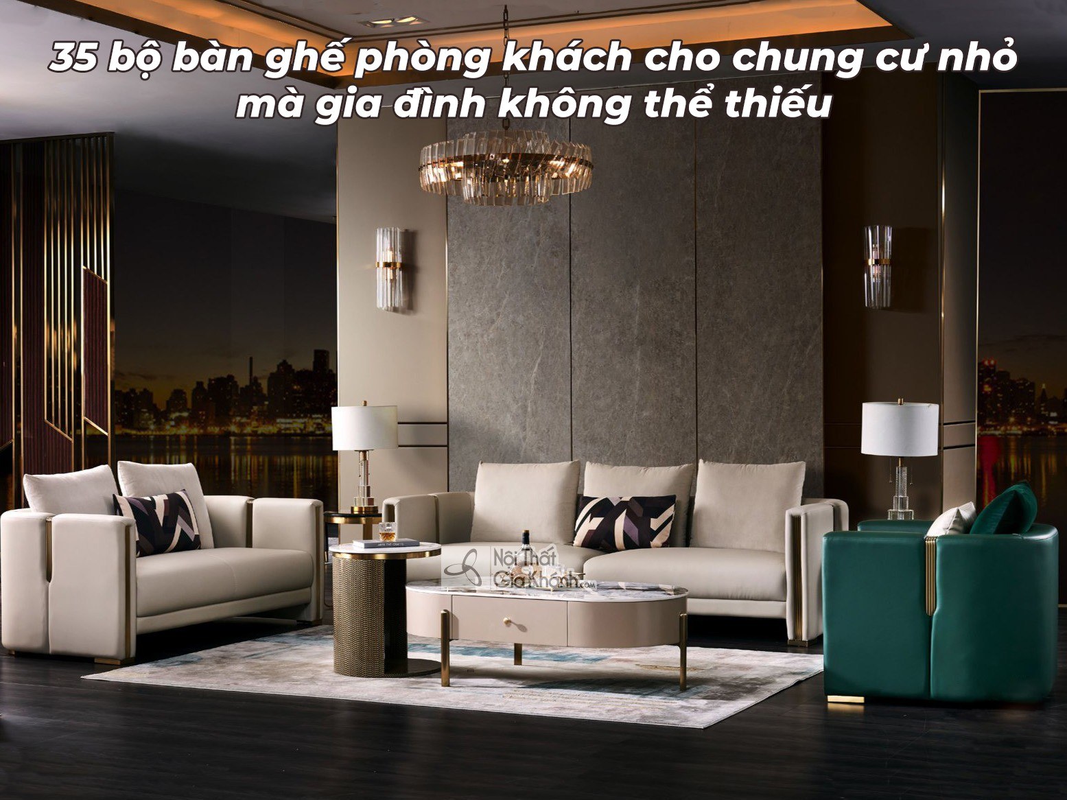 bộ bàn ghế phòng khách cho chung cư nhỏ