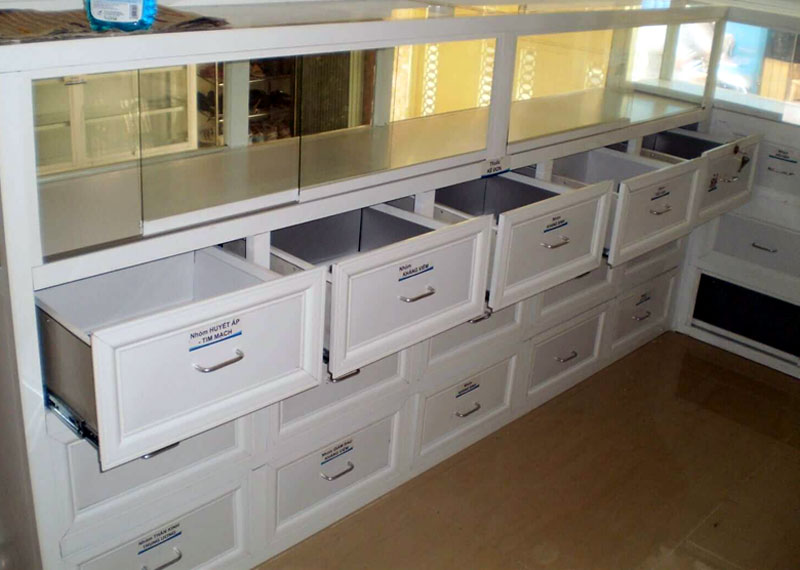 Tủ nhôm ngăn kéo