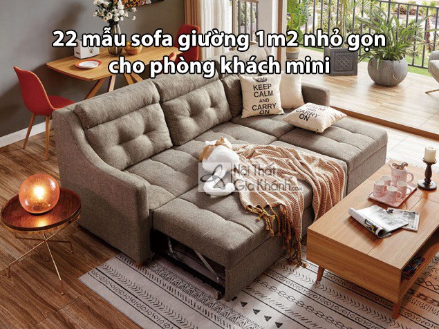 Sofa giường 1m2 nhỏ gọn cho phòng ngủ và phòng khách mini
