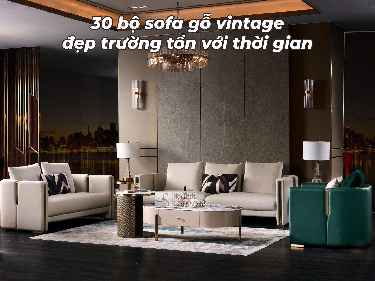 30 bộ sofa gỗ vintage đẹp trường tồn với thời gian