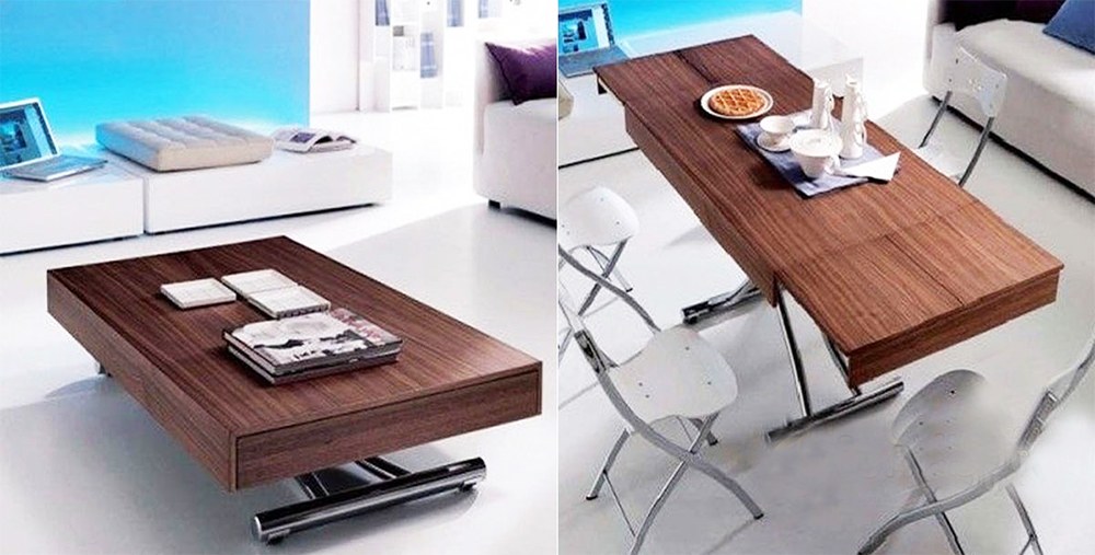 bàn trà kết hợp bàn ăn