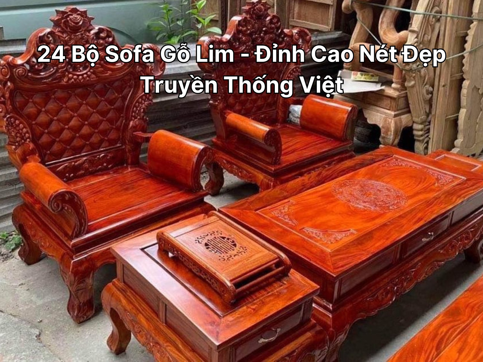 sofa gỗ lim