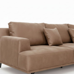 Góc chụp cận cảnh phần tựa tay bo cong và một phần đệm ngồi của sofa SF8037-Lex30. Tựa tay rộng rãi, êm ái, bọc da nhân tạ…