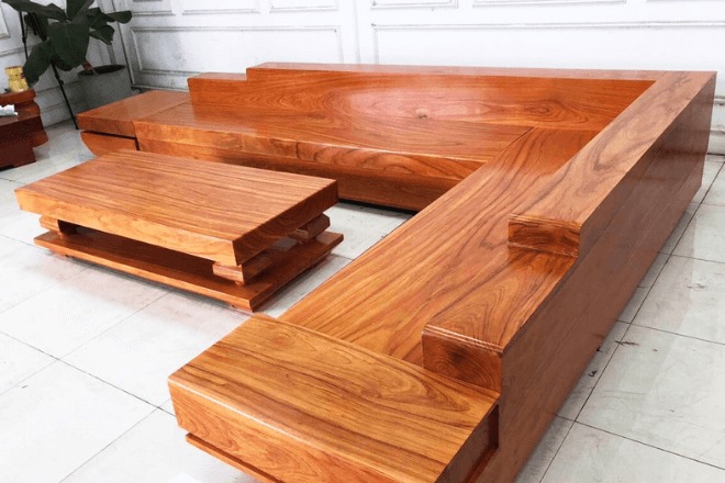 bàn ghế gỗ nguyên khối