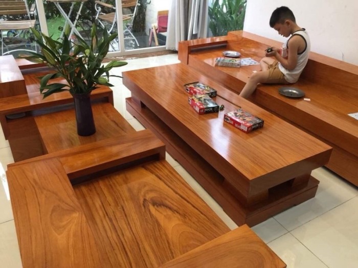 bàn ghế gỗ nguyên khối