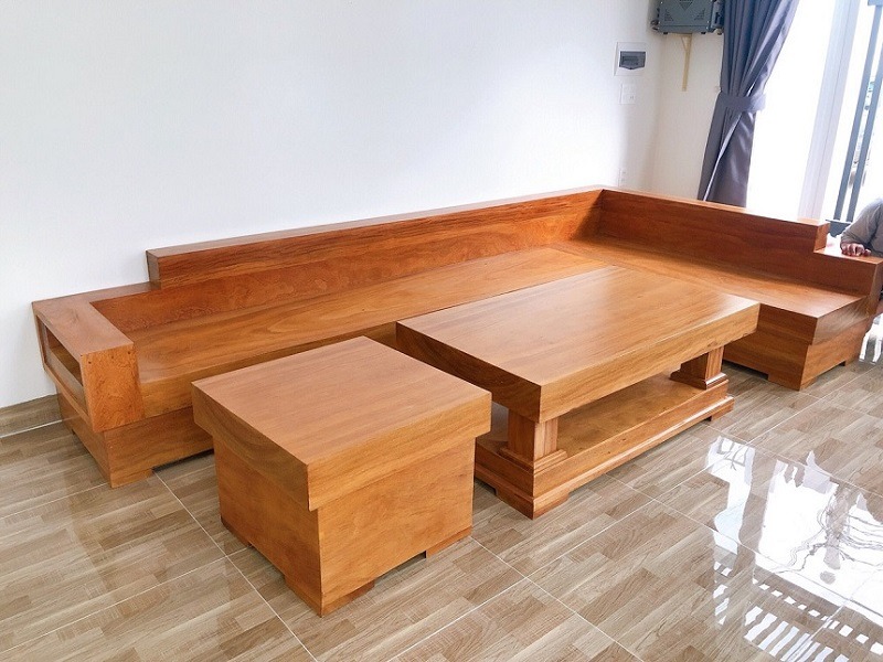 bàn ghế gỗ nguyên khối