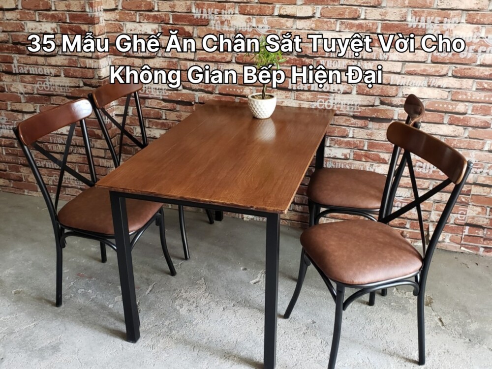 ghế ăn chân sắt
