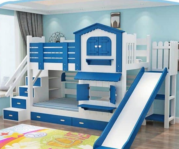 giường tầng có cầu trượt