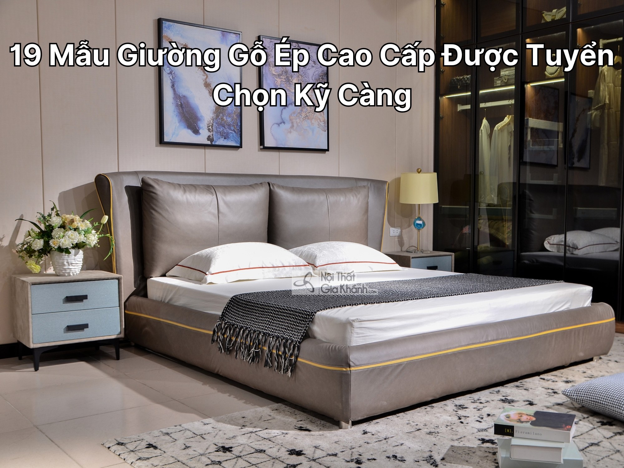 giường gỗ ép