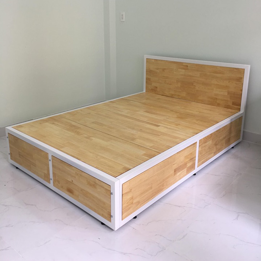 17 Mẫu Giường Ngủ Gỗ Cao Su Đẹp Tốt Cho Gia Đình