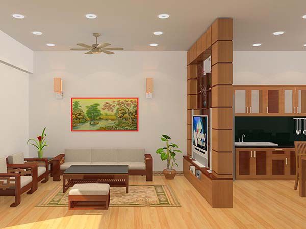vách ngăn phòng bếp