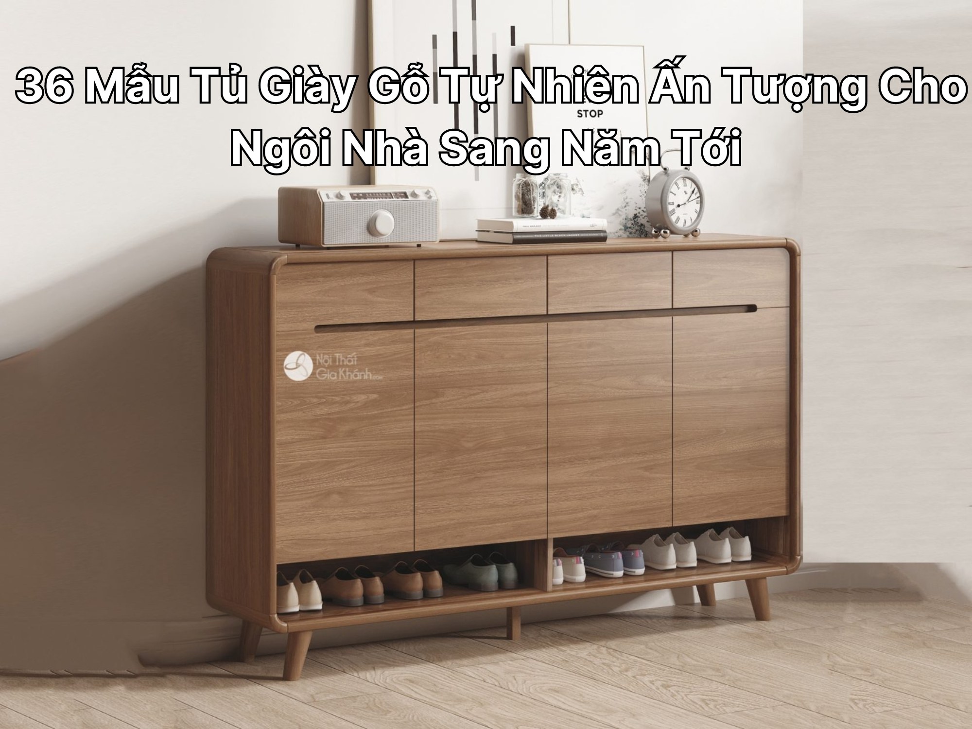 tủ giày gỗ tự nhiên