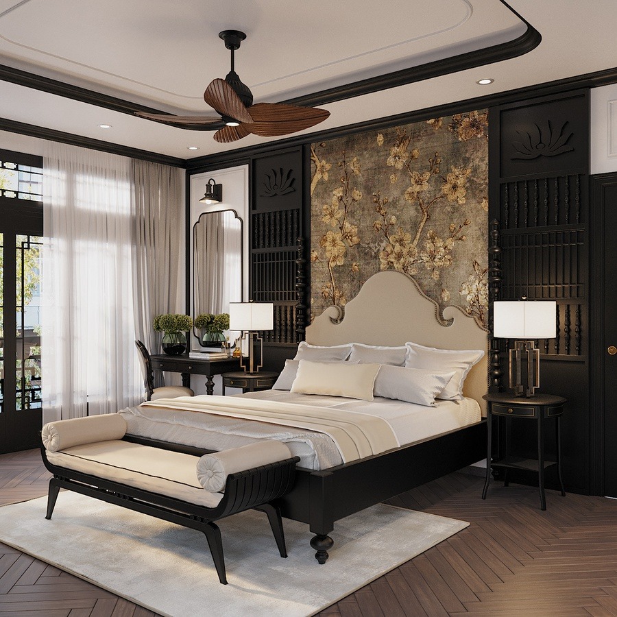 Điểm Mặt 19 Mẫu Phòng ngủ Indochine Tinh Tế Chuẩn Đông Dương