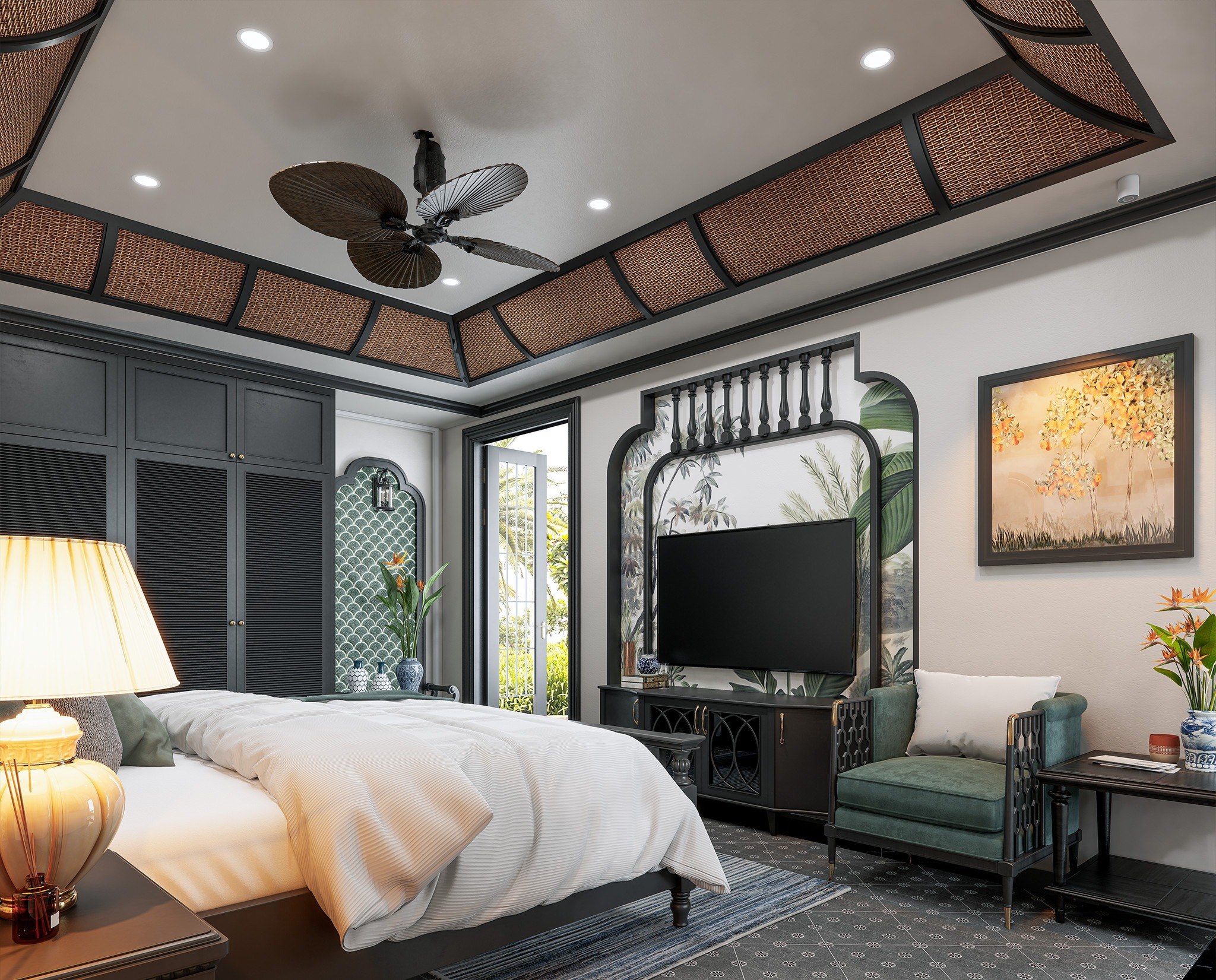 Điểm Mặt 19 Mẫu Phòng ngủ Indochine Tinh Tế Chuẩn Đông Dương