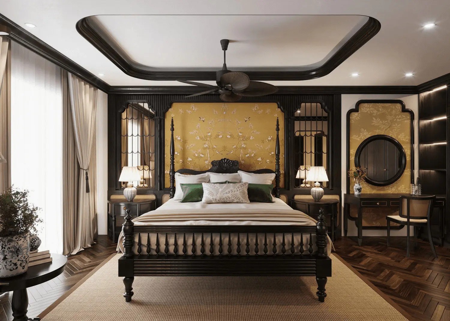 Điểm Mặt 19 Mẫu Phòng ngủ Indochine Tinh Tế Chuẩn Đông Dương