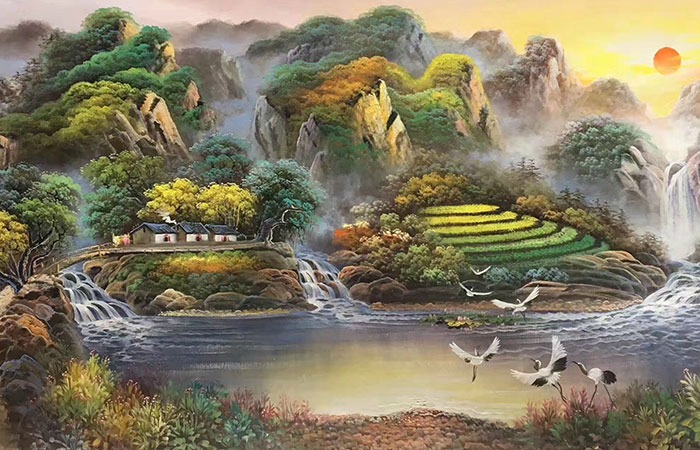 trang trí phòng khách ngày tết
