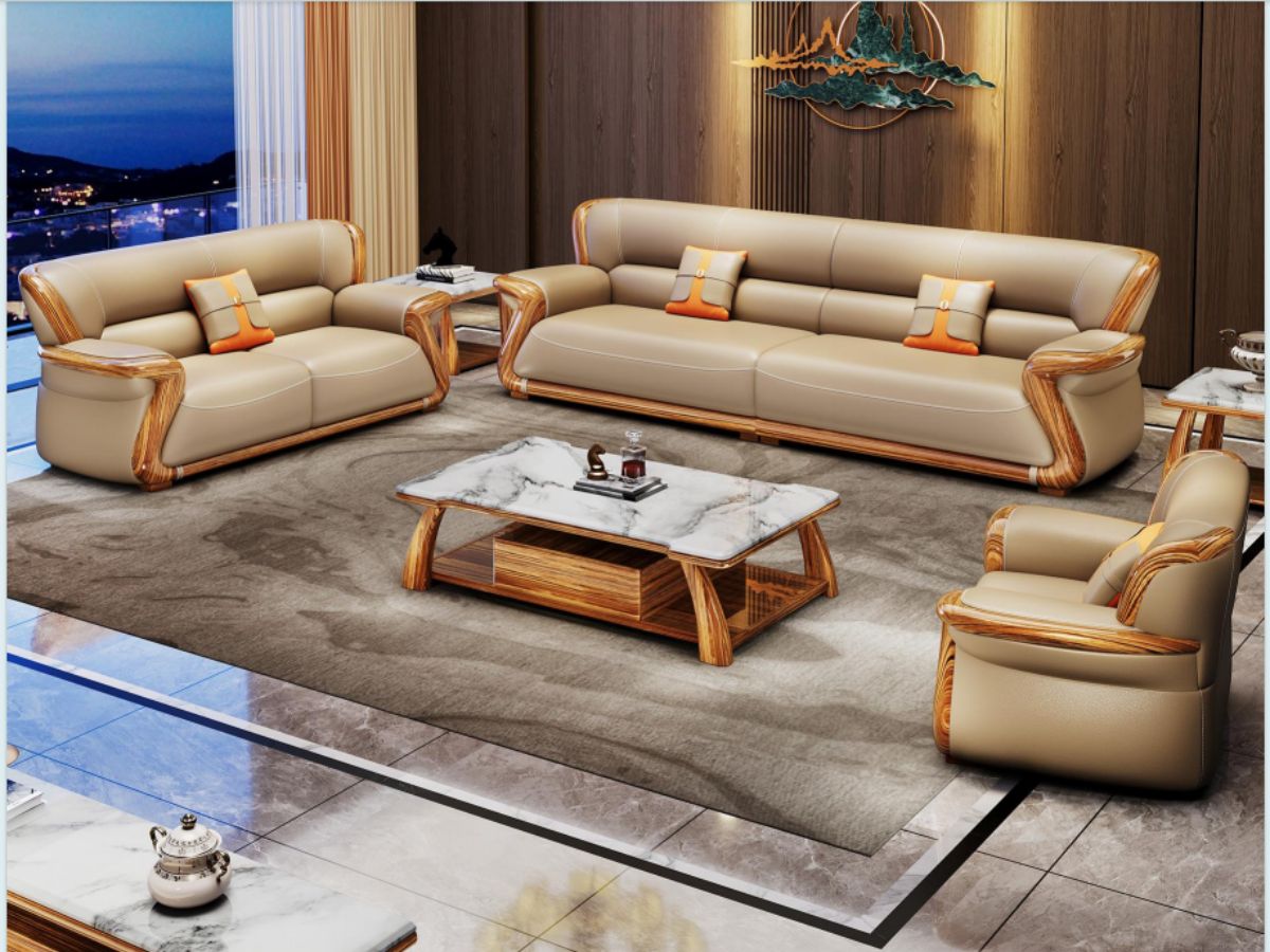 Bộ Sofa Gỗ Mun SBF8312-124