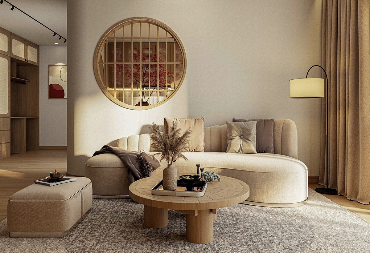 Nội thất Wabi Sabi tông màu trung tính
