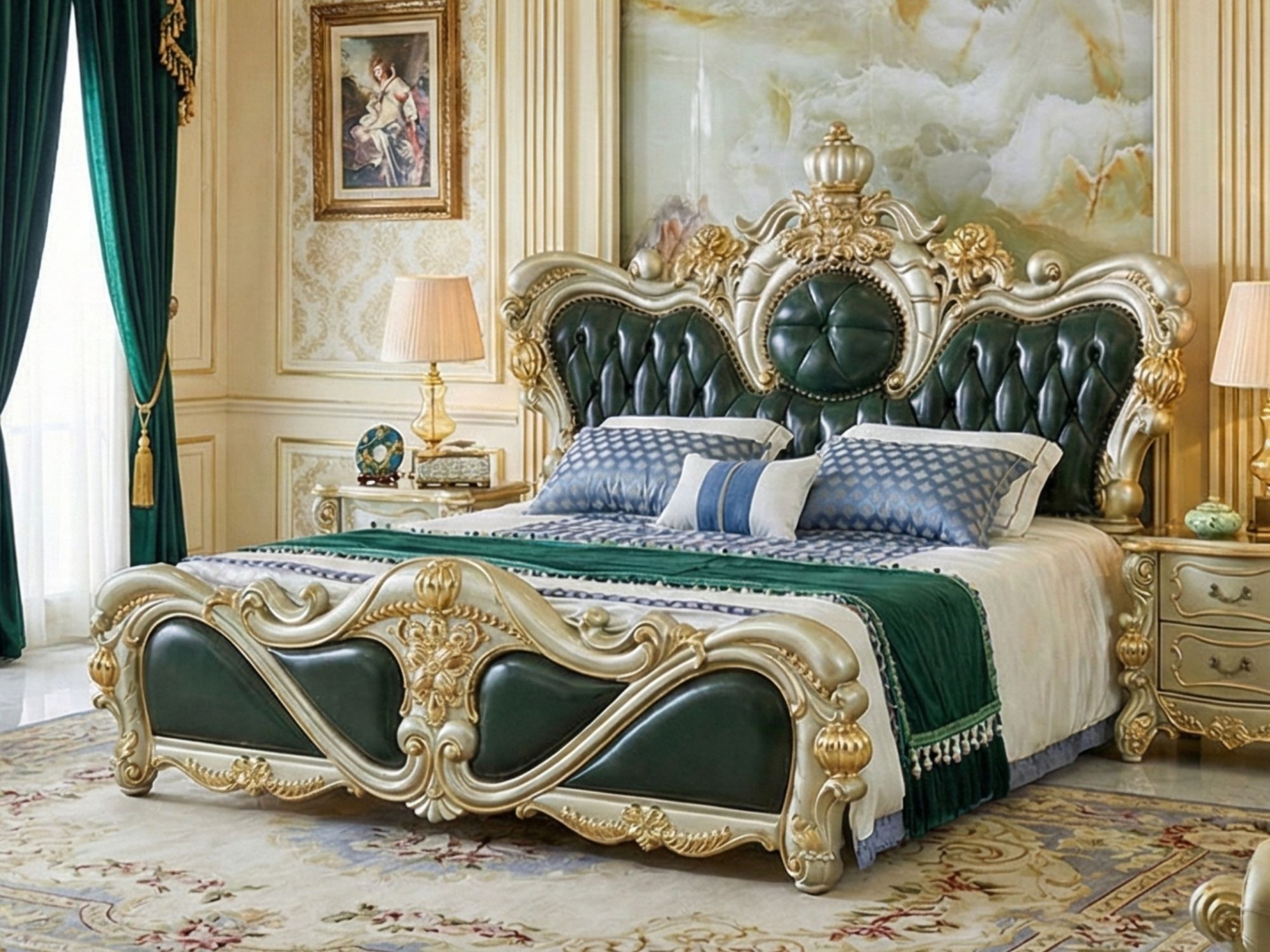 Giường ngủ tân cổ điển nhập khẩu giá khoảng 114 triệu đồng tại Gia Khánh