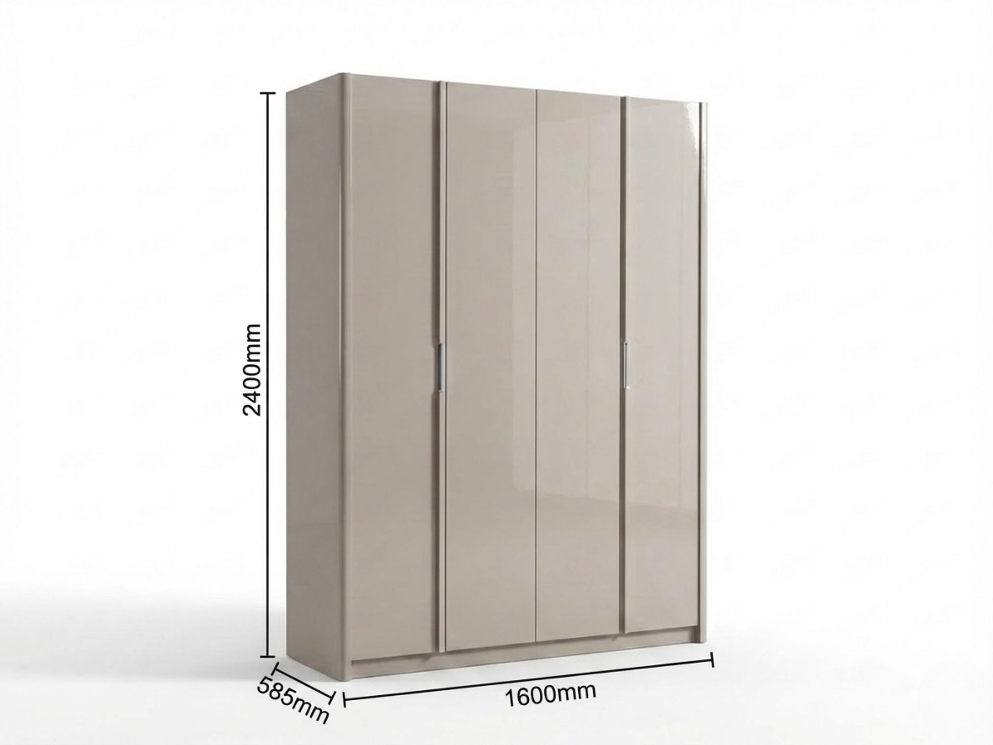Tủ quần áo 4 cánh hiện đại BG2573-2 với kích thước chi tiết: chiều dài 1600mm, chiều rộng 585mm, chiều cao 2400mm. Tủ làm…