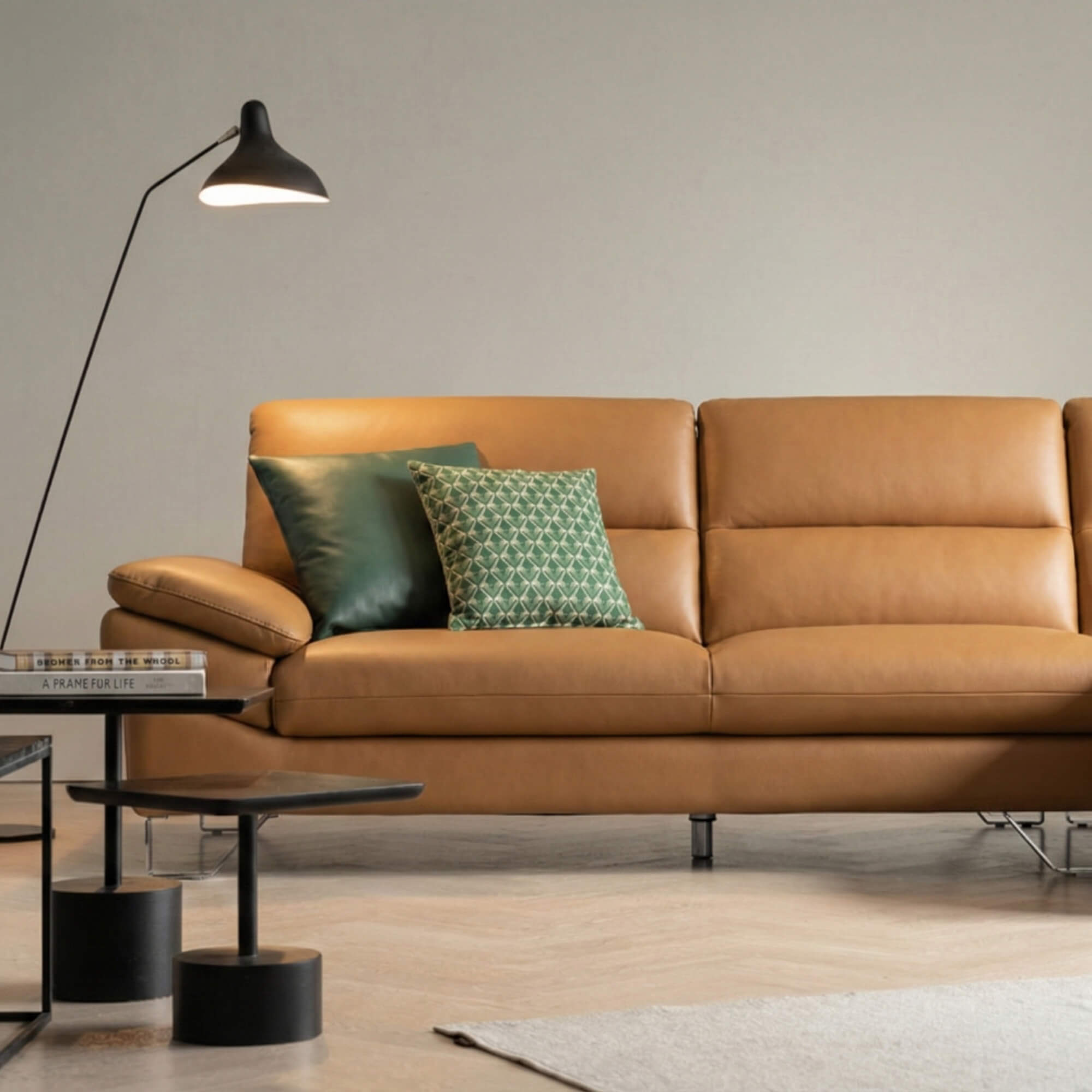 Sofa ARLO - Sofa Da Cao Cấp Góc Chữ L Hiện Đại Đệm Ngồi Êm Ái 