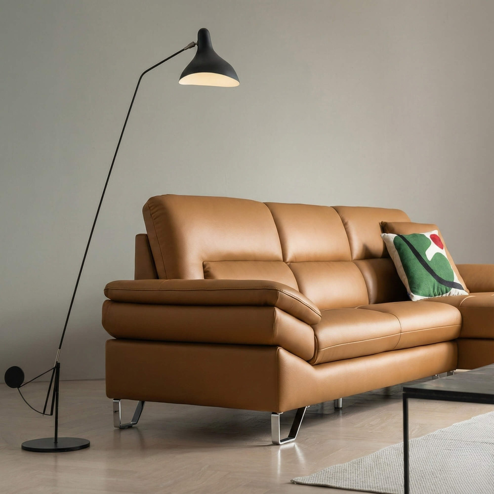 Sofa ARLO - Sofa Da Cao Cấp Góc Chữ L Hiện Đại Đệm Ngồi Êm Ái